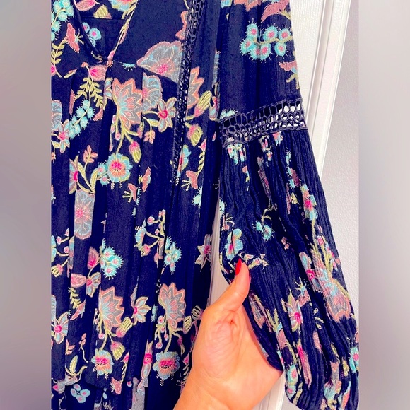 Free People just the two of us tunic Floral Blouse XSmall TP - Picture 7 of 8